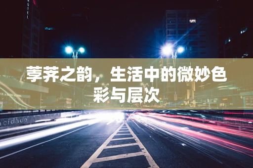 荸荠之韵，生活中的微妙色彩与层次