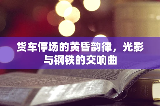 货车停场的黄昏韵律，光影与钢铁的交响曲