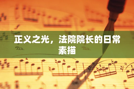 正义之光，法院院长的日常素描