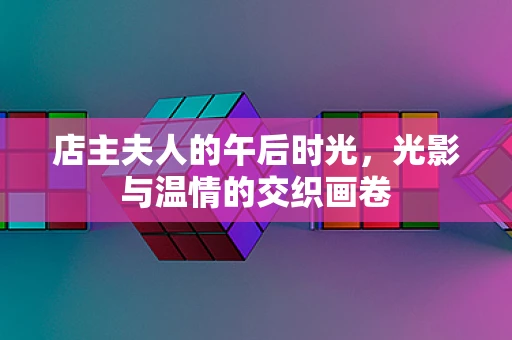 店主夫人的午后时光，光影与温情的交织画卷