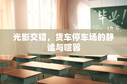 光影交错，货车停车场的静谧与喧嚣