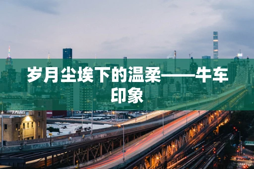 岁月尘埃下的温柔——牛车印象