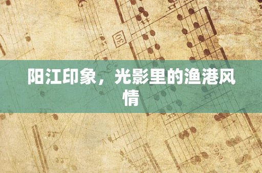 阳江印象，光影里的渔港风情