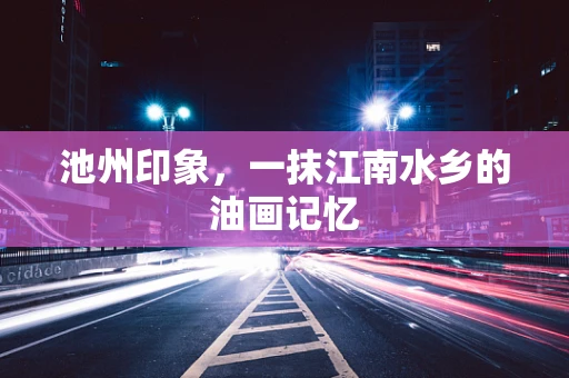 池州印象，一抹江南水乡的油画记忆