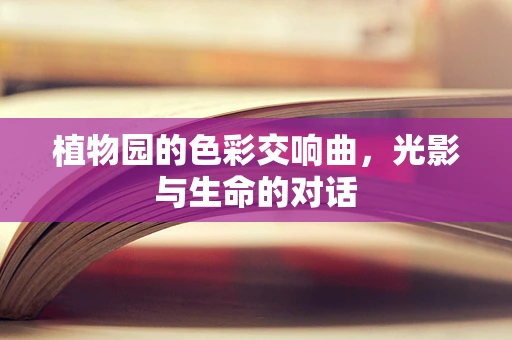 植物园的色彩交响曲，光影与生命的对话