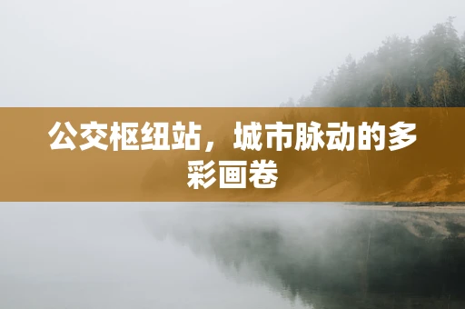 公交枢纽站，城市脉动的多彩画卷