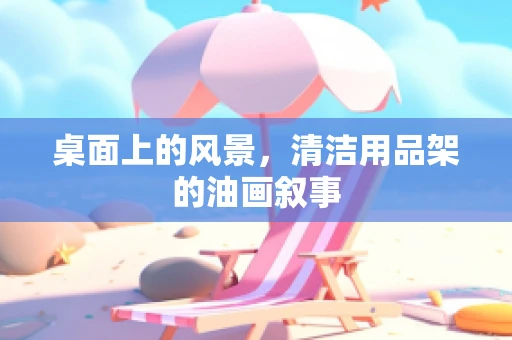 桌面上的风景，清洁用品架的油画叙事