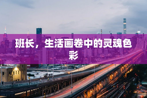 班长，生活画卷中的灵魂色彩