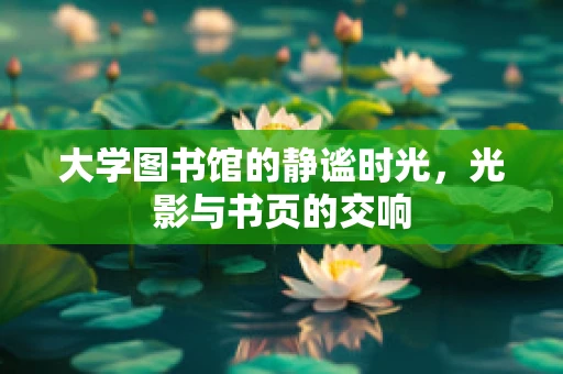 大学图书馆的静谧时光，光影与书页的交响