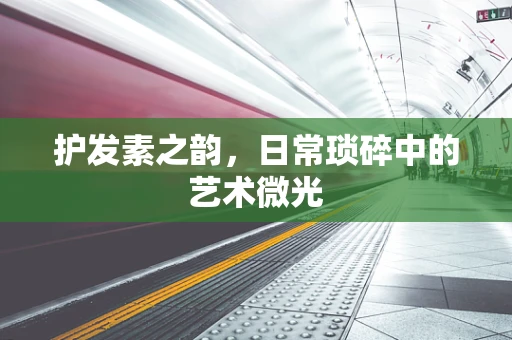 护发素之韵，日常琐碎中的艺术微光