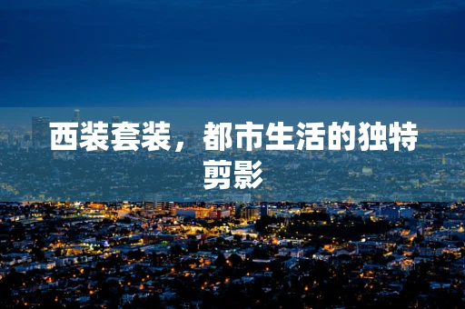 西装套装，都市生活的独特剪影
