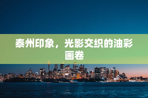 泰州印象，光影交织的油彩画卷