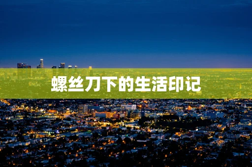 螺丝刀下的生活印记