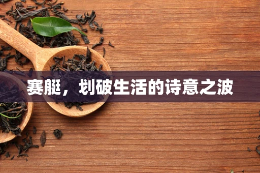 赛艇，划破生活的诗意之波