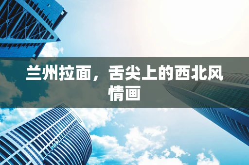 兰州拉面，舌尖上的西北风情画
