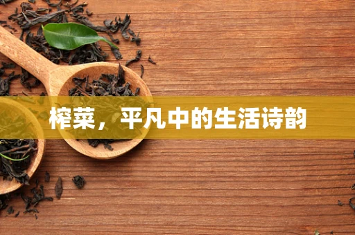 榨菜，平凡中的生活诗韵