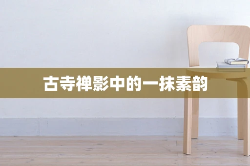 古寺禅影中的一抹素韵