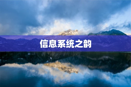 信息系统之韵