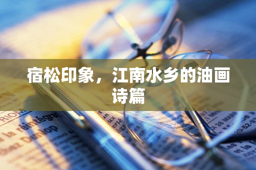 宿松印象，江南水乡的油画诗篇