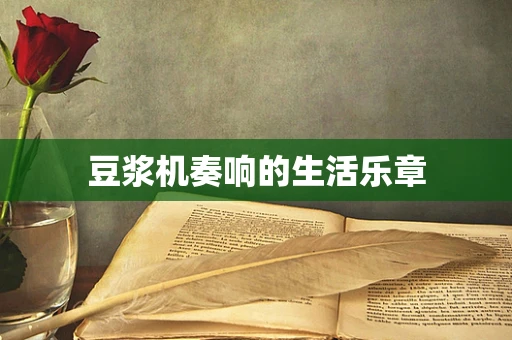 豆浆机奏响的生活乐章