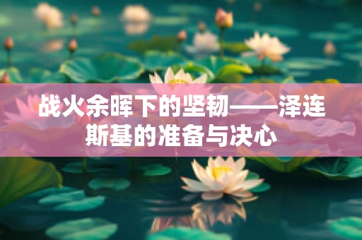 战火余晖下的坚韧——泽连斯基的准备与决心