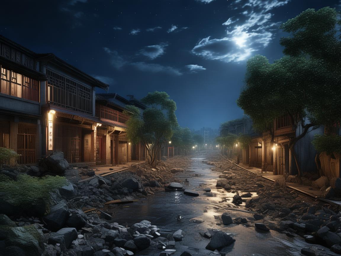 邵阳夜色微震，3.4级地震的静谧画卷