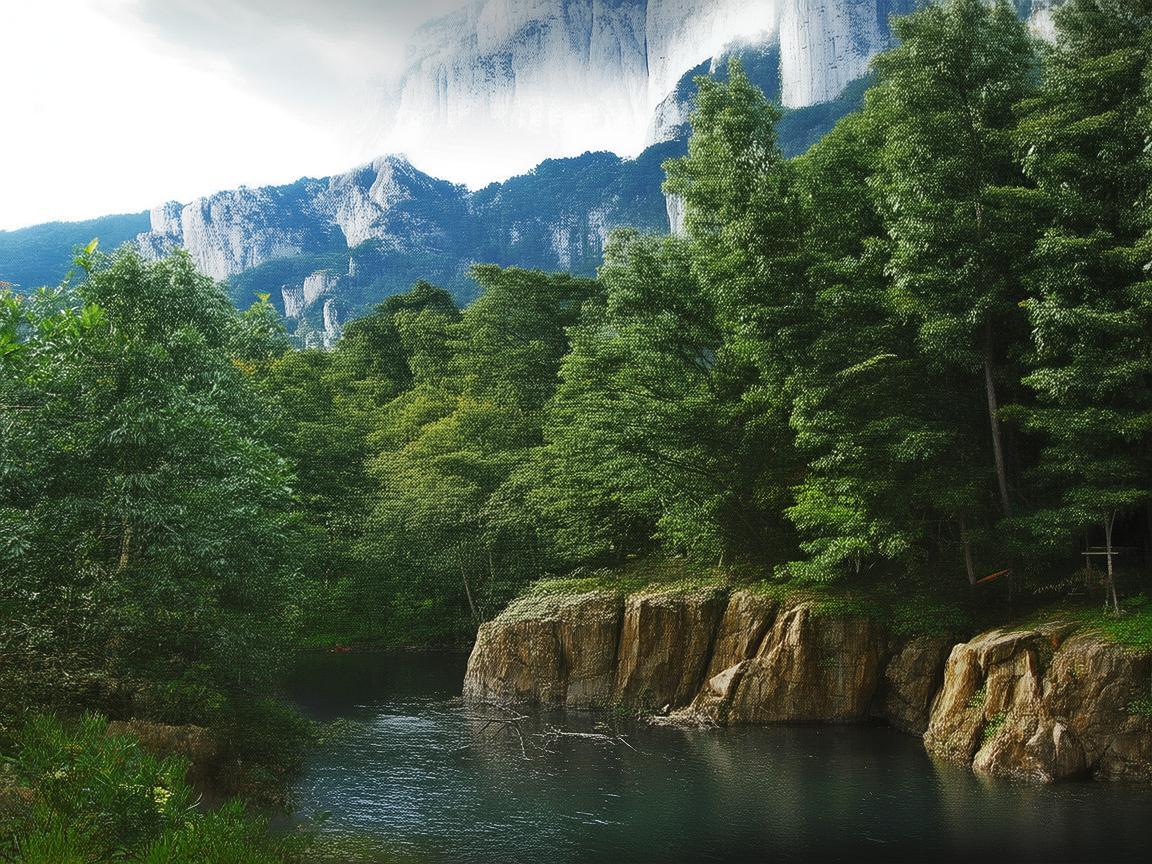 吉林一号卫星视角下的生活画卷，台岛高清图景的油画创作