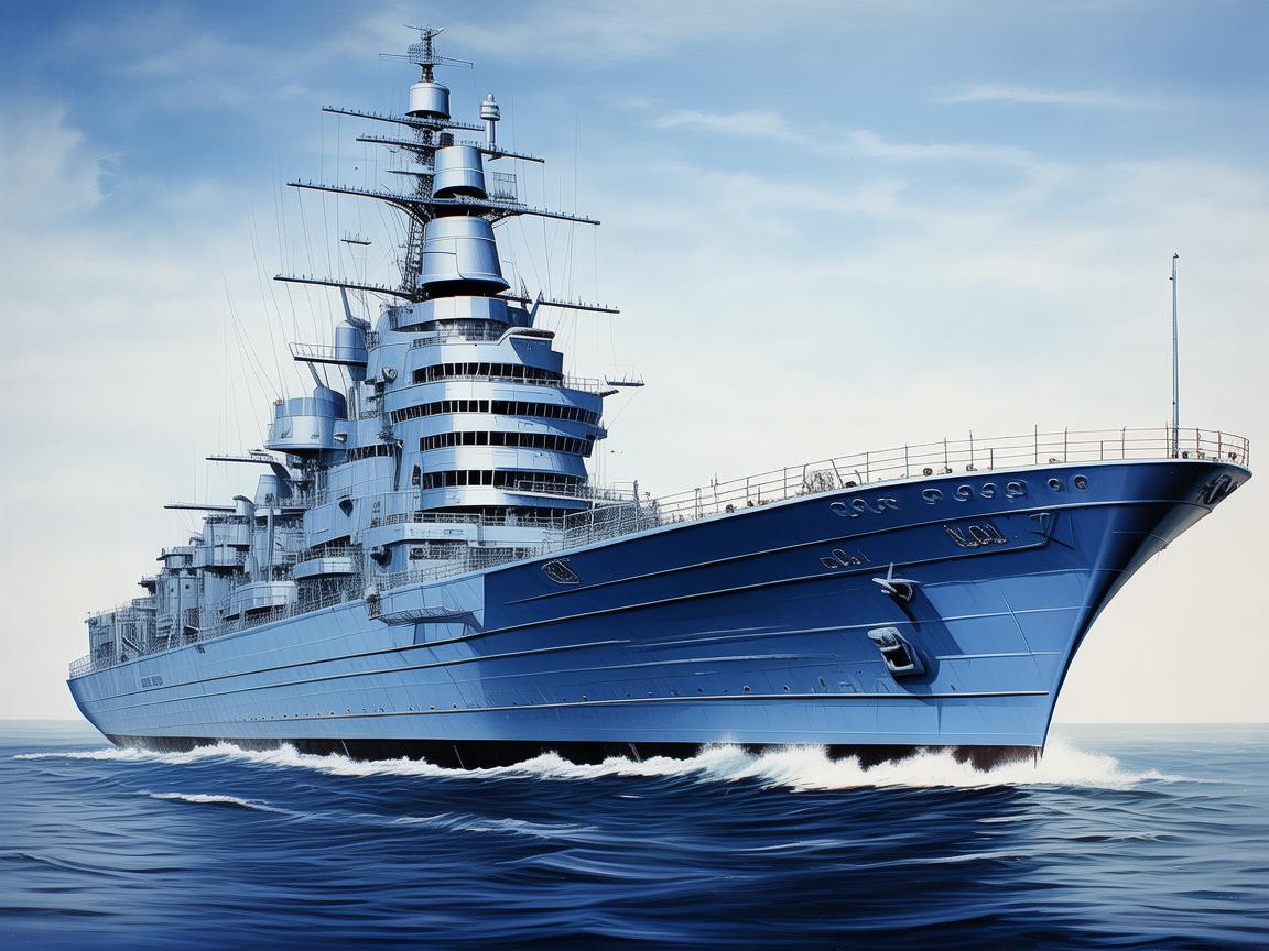 福建舰的壮阔蓝图,油画家眼中的细节魅力